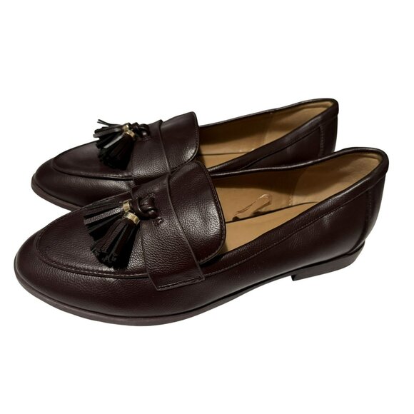 Lane Bryant Tassel Front Dream Cloud Slip-On Loafers Chestnut Preppy Sz 10W NWOB - Picture 5 of 6